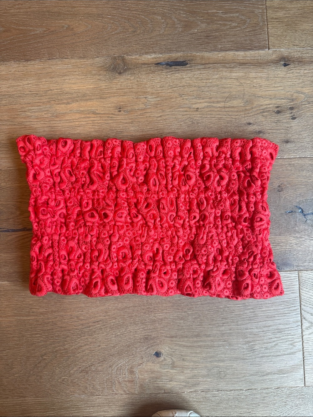 Hill House Red Smocked Lace Tube Top for Kids
